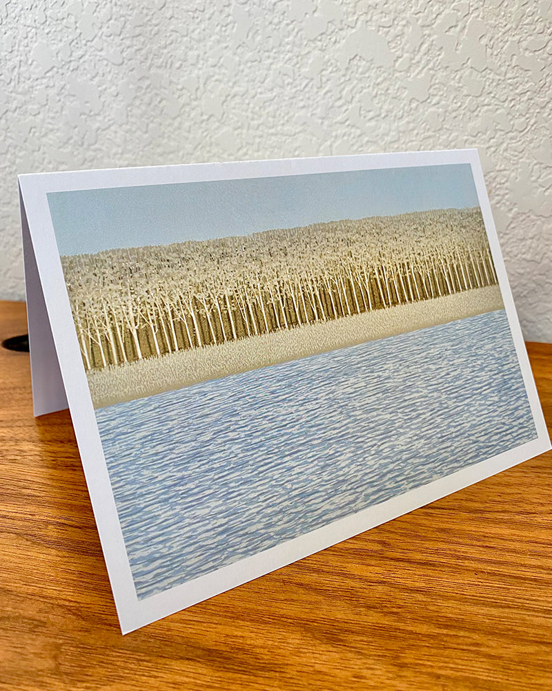Shoreline - Woodcut Greeting Card